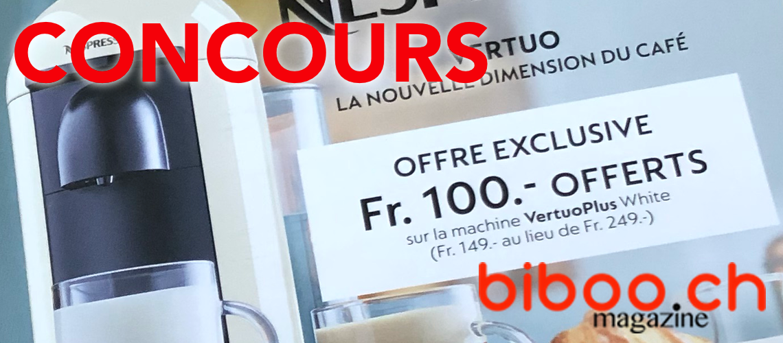 Gagnez CHF 100.- de réduction sur la machine à café Nespresso Vertuo Gagnez CHF 100.- de réduction sur la machine à café Nespresso Vertuo